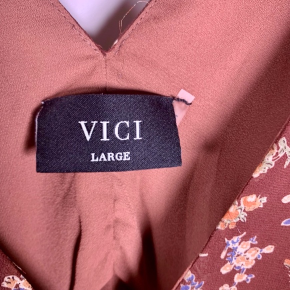 Victorian boho v-neck ruffled gypsy maxi brown burgundy floral western dress - Picture 4 of 14